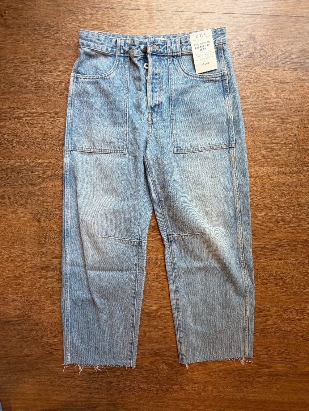 NWT Women's Madewell The Darted Barrel-Leg Jean, Size: 25 Short - Picture 2 of 6